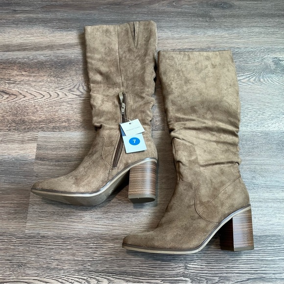 Women's Junie Tall Boots - Universal Thread™ Taupe 7 - Picture 3 of 5
